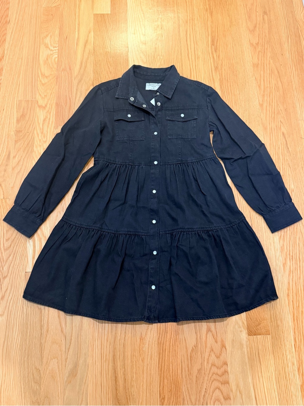 Crewcuts Girls' Long-Sleeve Shirt-Dress in Drapey Denim - NWT - Size 10